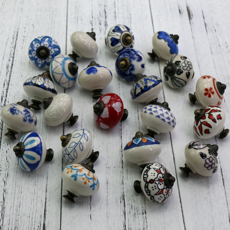 1 قطعة 38 مللي متر الاطفال الأطفال الجدة خزانة مجلس الوزراء دولاب مقابض المقابض الملونة السيراميك تسريحة درج التأثيرات