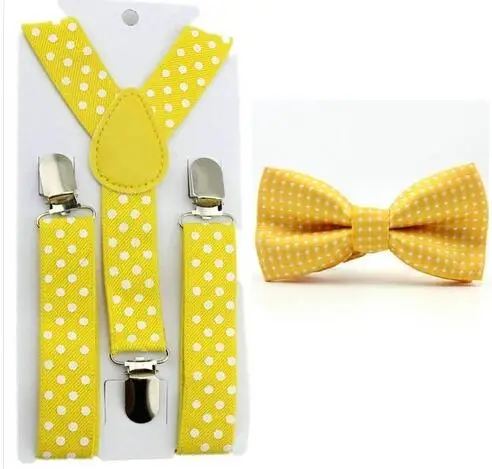 Малышей Обувь для девочек в горошек галстук-бабочка и чулок комплект - Цвет: yellow
