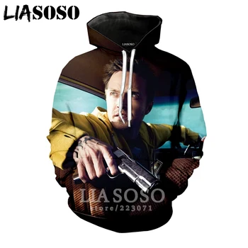 

LIASOSO 2019 Winter New Men Women Sweatshirt 3D Print TV Series Breaking Bad Hoodie Long Sleeve Casual Harajuku Pullover B186-16