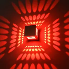 Cube Box 3 Вт светодиодный настенный светильник, светильник, комплект с регулируемой яркостью/не светильник, для дискотеки, отеля, прохода, гостиной, серебряный корпус