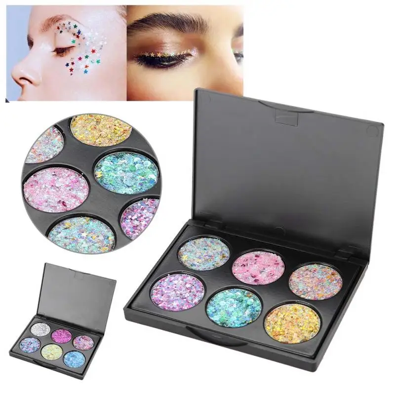 

6 Colors Childrens Stage Make-up Eye Cosmetic Glittery Eyeshadow Eyes Base Gloss Makeup