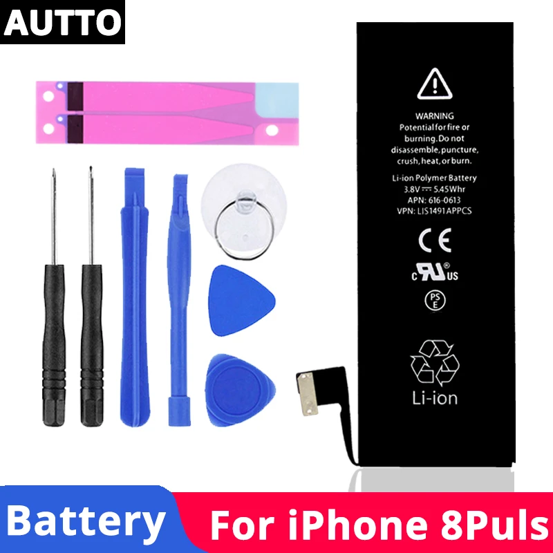

0 zero cycle new lithium-ion battery for iPhone 8Plus 8P 2675mAh 3.82V lithium battery replacement with free tools free shipping