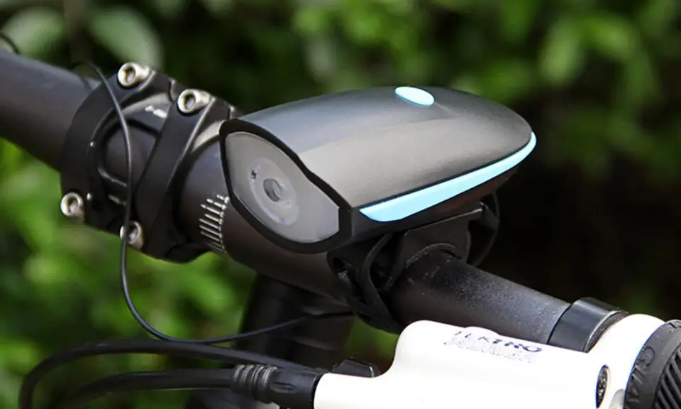 Perfect bicycle light+ bell Cycling Bike Bicycle flashlight front lights led Handlebar Ring Horns horn Electronic Alarm Bell Sound F1024 23