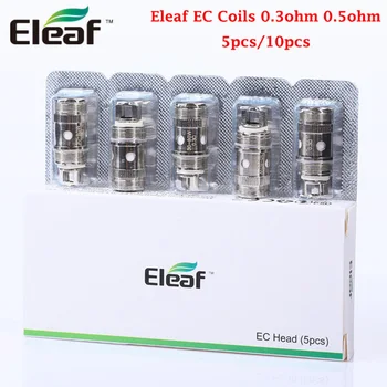 

5pcs/10pcs Original Eleaf EC coil Head 0.3ohm/0.5ohm EC Atomizer for IJust 2/Melo/Melo 2/Melo 3/Melo 3 Mini/Lemo 3 Vape Tank