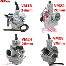 Carburador mikuni vm16 22 24 26, de alto desempenho, 19mm, 26mm, 28mm, 30mm, carb para 110cc to 250cc dirt pit bike atv quad motocicleta,