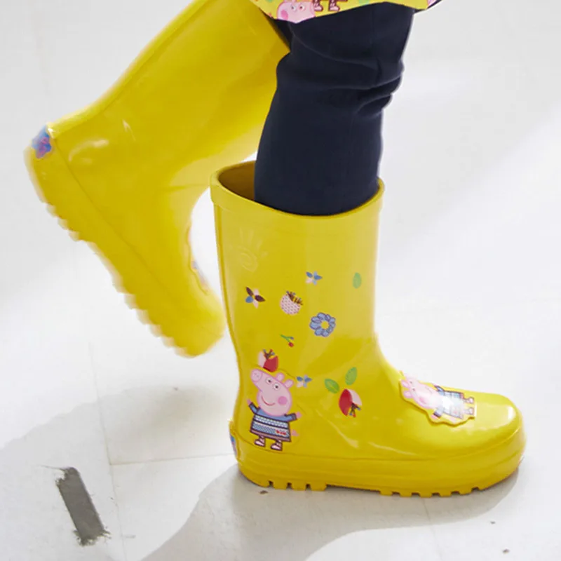 

Children Rain Boots Baby Girl Boy Kids Neutral Unisex Water Shoes Anti-skid Cartoon Rubber Shoes Cartoon Waterproof Rain Boots
