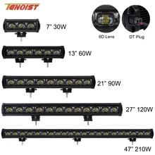 6D Lens 30W 60W 90W 120W 150W 180W 210W 240W Front Bumper Grille Dome Light Bar For SUV Car Wrangler G55 Truck Motorcycle 4*4