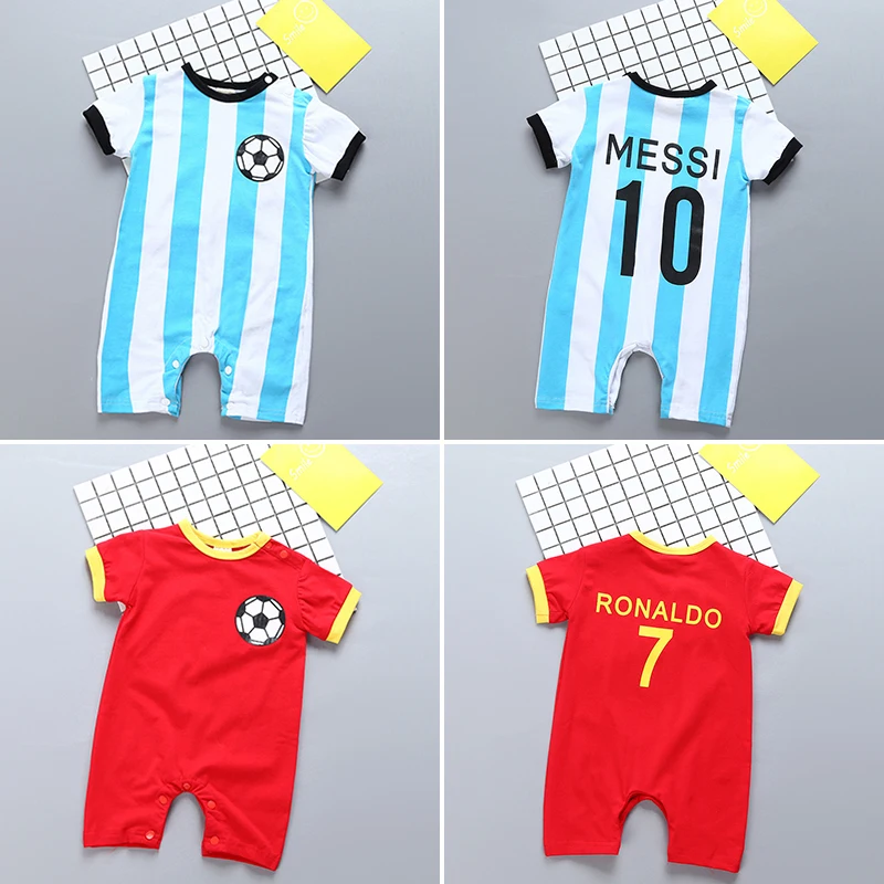 

Baby jumpsuit summer pure cotton world cup football newborn boy rompers 0-3-6-9-12-18month baby girl clothes bebe short sleeve