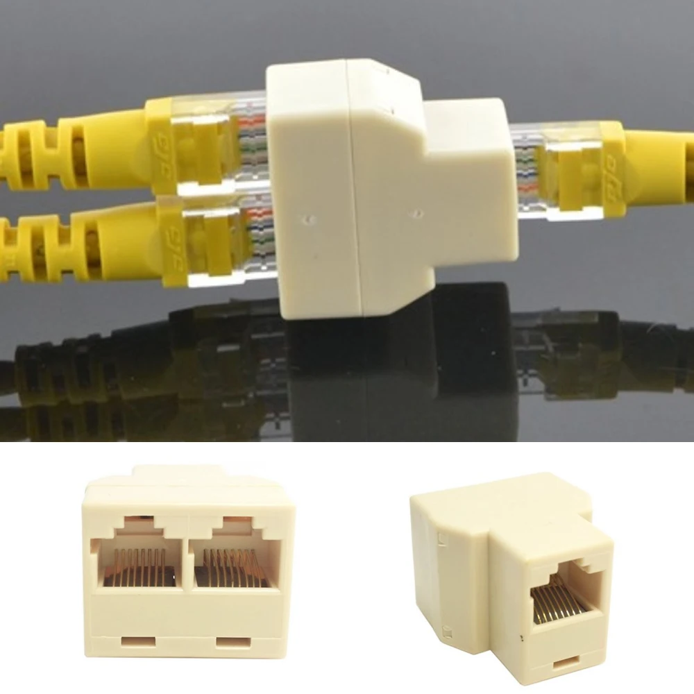 Elisona 5 шт. Ethernet RJ45 RJ-45 Женский до 2 RJ45 разъем Женский сетевой CAT5 CATE6 LAN Ethernet сплиттер адаптер Соединительный кабель