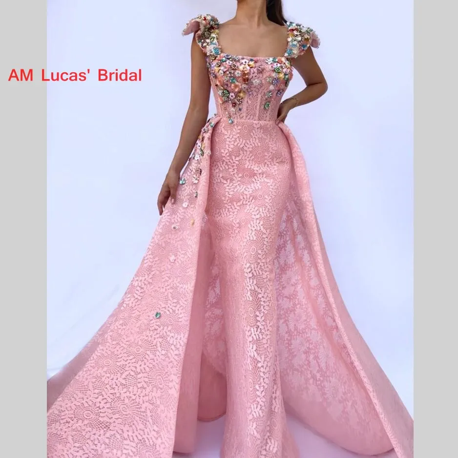 Saudi Arabic Long Evening Dresses Dubai Turkish Prom Gowns Two Pieces New Women Formal Party