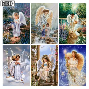 

New 5d Diy Diamond Painting Cross Stitch Diamond Embroidery Angel Girl Picture Landscape Wall Sticker Full square Diamond Mosaic