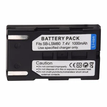 

1000mAh SB-LSM80 SB LSM80 Replacement Spare Battery Batteria For Samsung VP DC161 DC163 DC165WB DC565WBi DC563i SC-D351 SC-D353