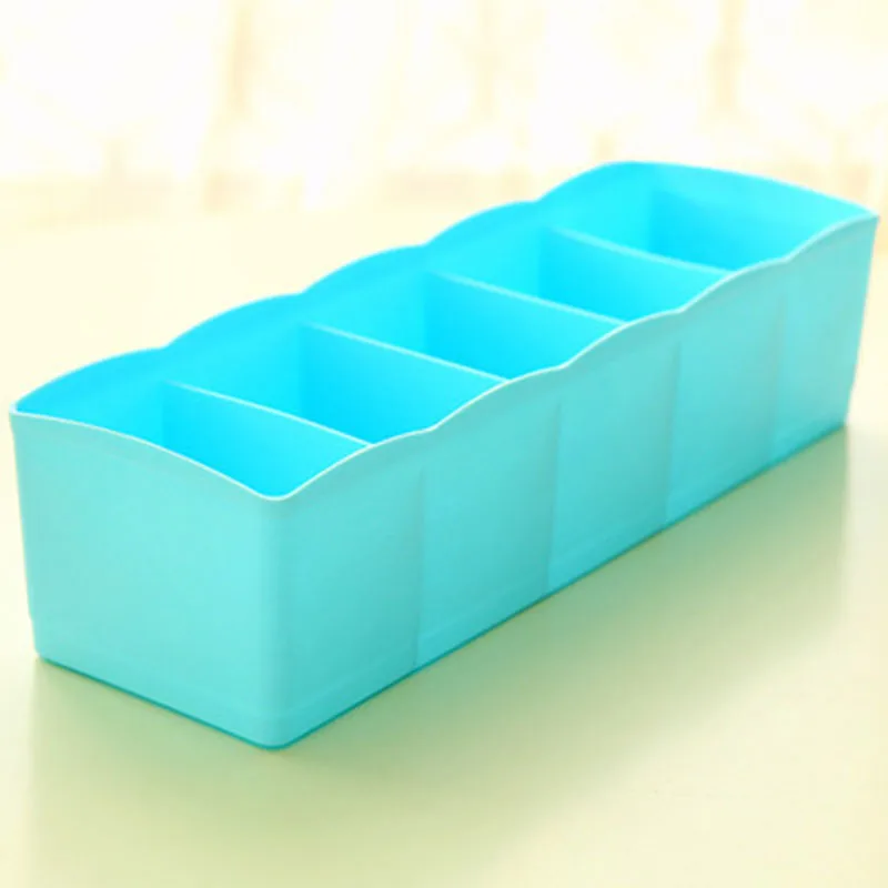1 Pcs Plastic 5 Grid Household Drawer Finishing Box Desktop Cosmetics Storage Box For Underwear Panties Socks Storage 1 Pcs Plastic 5 Grid Household Drawer Finishing Box Desktop Cosmetics Storage Box For Underwear Panties Socks Storage