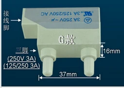 

Refrigerator parts fridge door controlled switch gate switch 3 pins 250V 3A