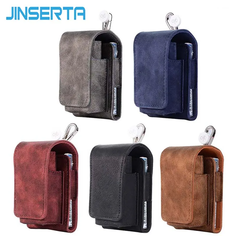 

JINSERTA Luxury GLO Leather Case Box Holder Storage Pouch Bag Carrying Full Protective Case for glo Electronic Cigarettes Case