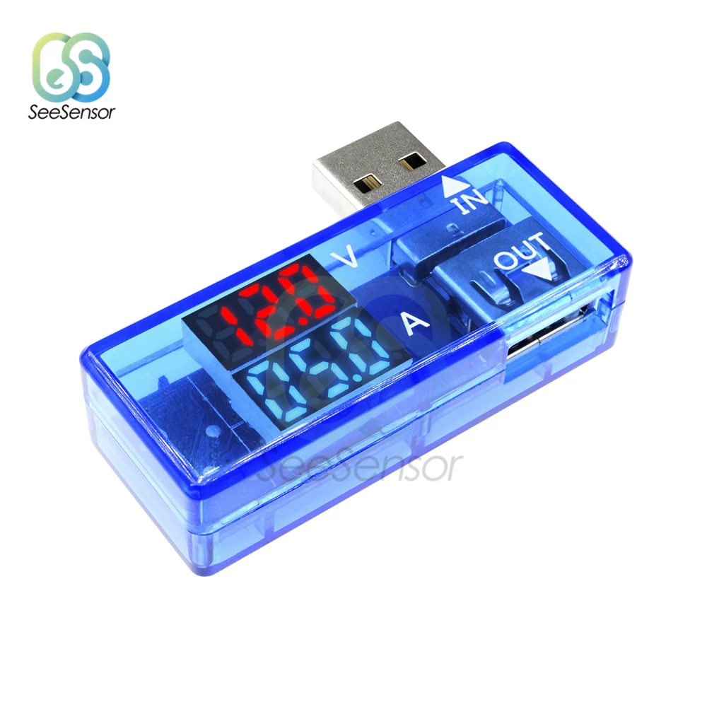 USB зарядный детектор мобильный измеритель напряжения тока цифровой вольтметр Амперметр USB зарядное устройство Тестер двойной цифровой дисплей