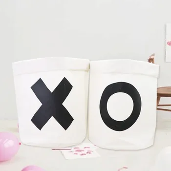 

Kraft paper clothes storage box children toy storage bucket organizer waterproof cotton and linen folding storage bag