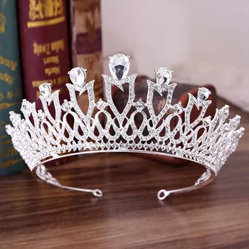 

Gold/Silver Color Baroque Crystal Royal Princess Tiara and Crown Rhinestone Bridal Diadem Pageant Wedding Hair Accessories SL