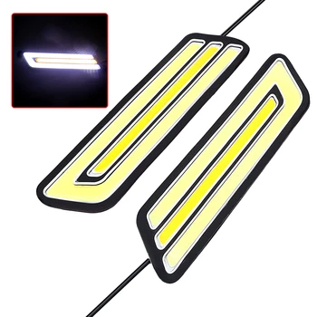 

LEEPEE Auto Goods Car DRL LED Flexible Car Turn Signal Lights Reversing Daytime Running Police Light COB Super Bright