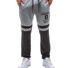 Горячие уличные весна и осень джоггеры спортивные хип-хоп мужские Печатные шаровары карман молния спортивные брюки черный прилив мужской