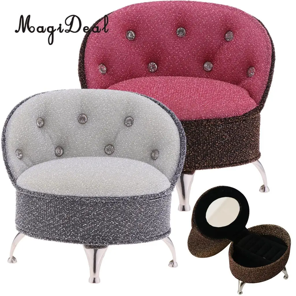 1/6 European Styled Sofa Chair Doll House Miniature Furniture for Action Figure Dolls Acc Life Scene Decor Pretend Play Toys