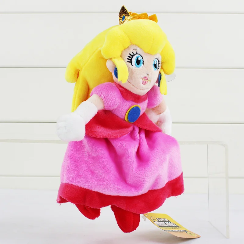 

10pcs/Lot 22cm Super Mario Bros PRINCESS PEACH Plush Doll Super Mario Princess Plush Toy