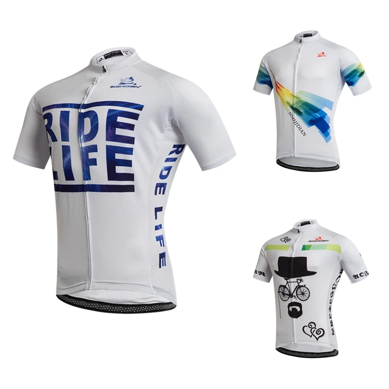 New White Color Nice Women Cycling Jersey Short Sleeve Cycling Clothing