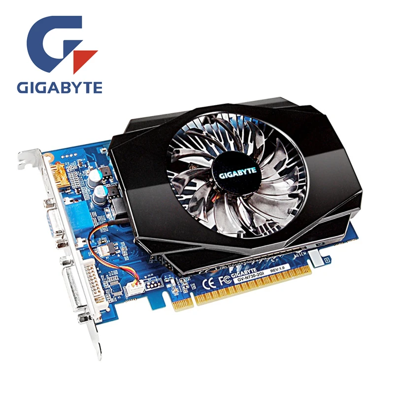 GIGABYTE GT730 2GB Video Card GV-N730-2GI D3 128Bit GDDR3 Graphics Cards for nVIDIA Geforce GT 730 D3 HDMI Dvi  Used VGA Cards