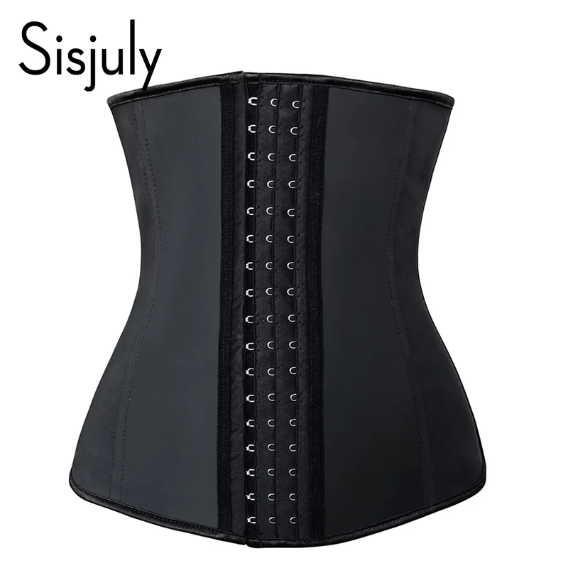 Sisjuly 50s vintage corsets women black gothic waist cincher bodysuit