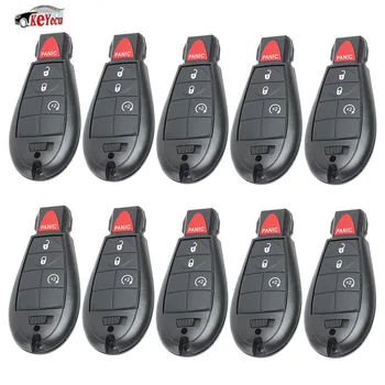 

KEYECU 10 Pcs/lot New Replacement Remote Car Key Fob 4 Button for Dodge RAM 1500 2500 3500 4500 With Remote Start GQ4-53T