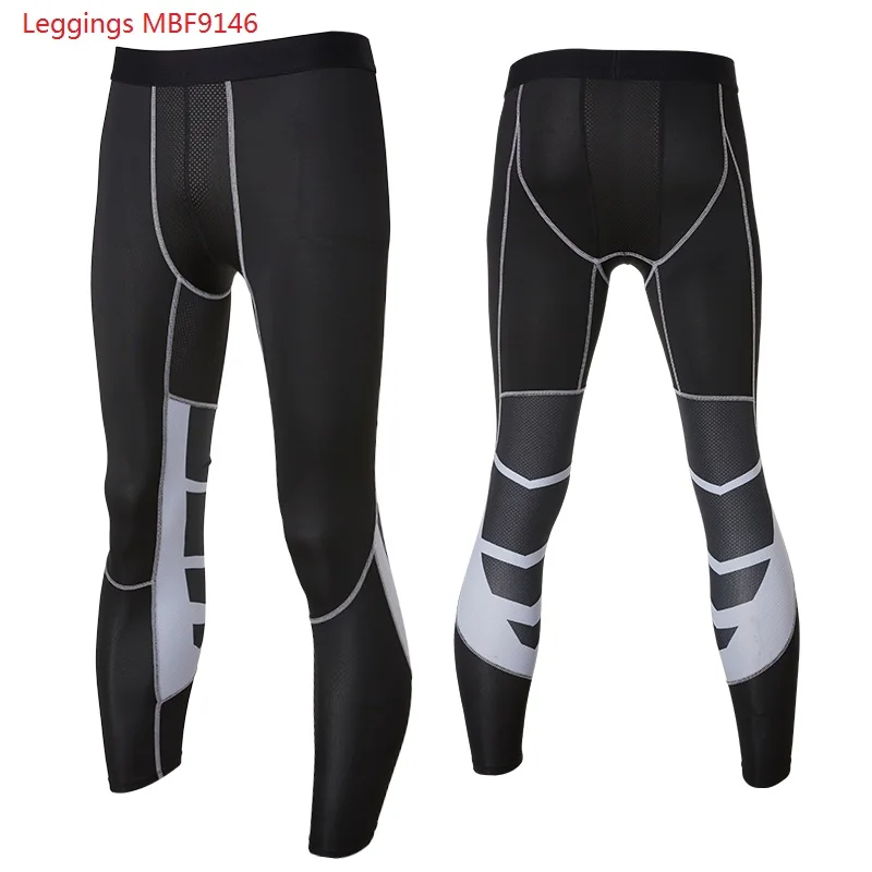 Vansydical колготки для бега мужские баскетбольные спортивные Леггинсы с принтом для фитнеса, тренажерного зала, Капри, мужские спортивные штаны для бега - Цвет: MBF9146