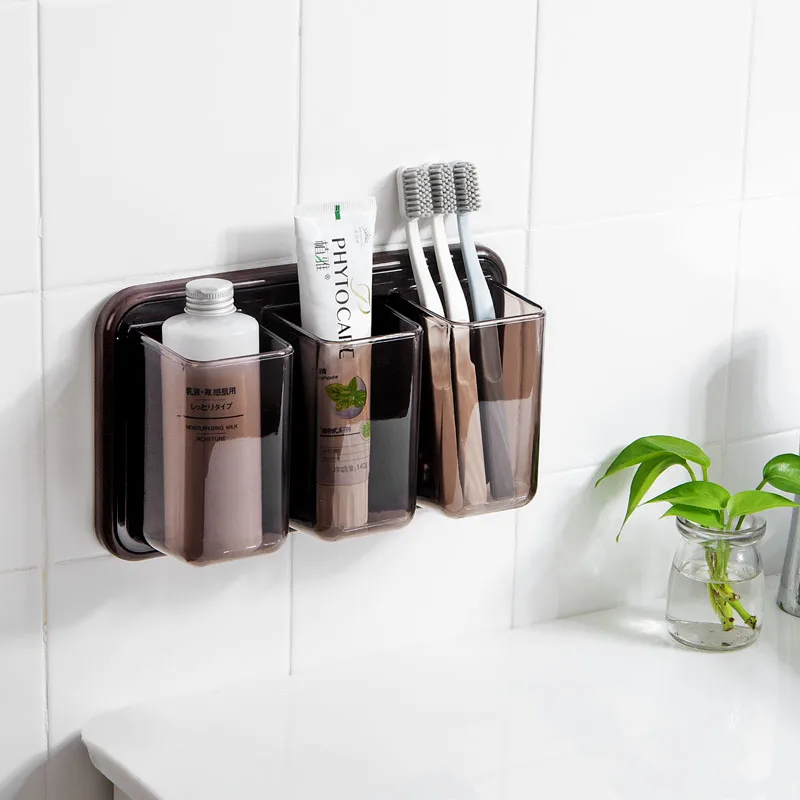 Günstig Wall mounted Storage Box Free Punching Toilet Bathroom Vanity Cosmetic Rack Organizer Kitchen Tableware Storage Organizers