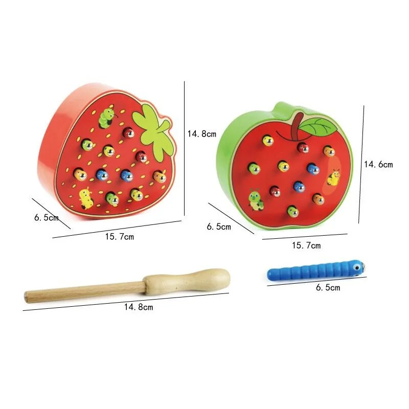 Монтессори милые ловить насекомых познание матч Игра Головоломка Деревянные игрушки для детей день рождения/Рождественский подарок