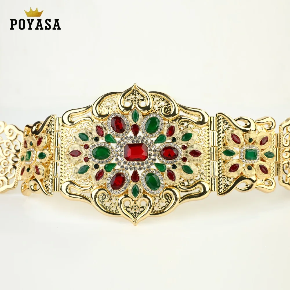 

Moroccan big size Chic Caftan wedding gold and silver Metal belt for Luxury Gold Color Women Belt Chain Adjustable Length