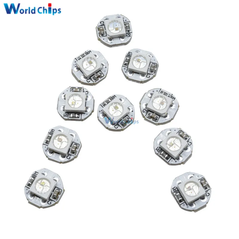 Led digital tube display 10Pcs DC 5V 3MM x 10MM WS2812B SMD RGB LED Mini PCB Board 5050 Chip Built-in IC-WS2812 Top Quality