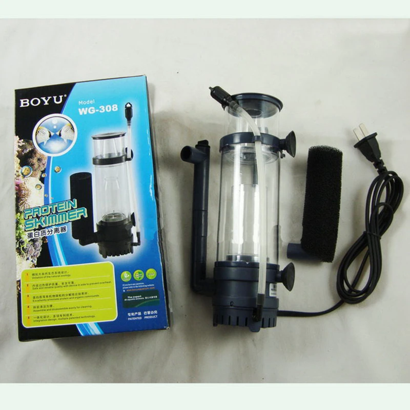 

protein skimmer wg-308/wg-310 suitable for 80-120L marine nano reef aquarium pump power 6w/8w