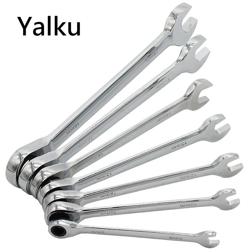 

Yalku 7pcs Ratchet Combination Wrench Set Quick Combination Wrench Set Hardware Tools Car Repair Tools Hand Tool