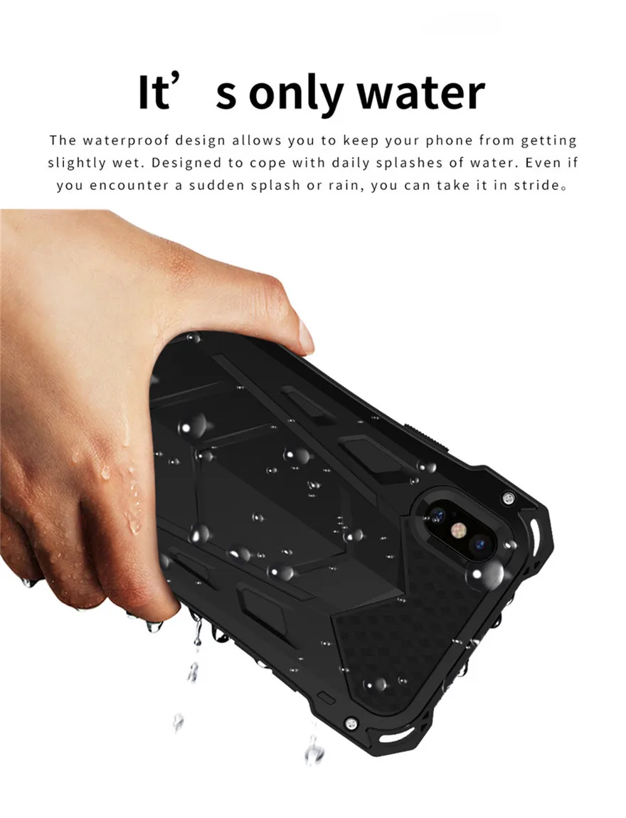 New Heavy Duty Case for iPhone XS Max Doom Armor Metal Case for iPhone XS Original R-just Shockproof Cover For iPhone X XR (12)