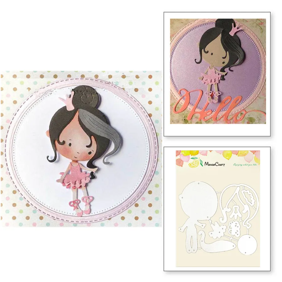 

Metal Curly girl Cutting Dies Craft Dies For DIY Scrapbooking Paper Card Craft Stencil Embossing