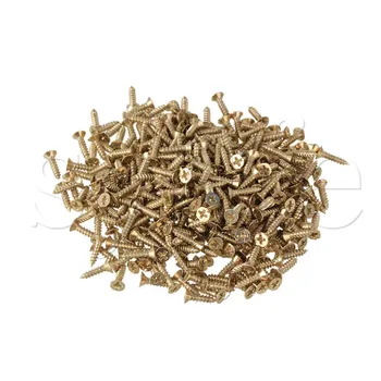 

2.5 x 10mm Yellow Iron Flat Antique Self Tapping Wood Screws Accessories 100g