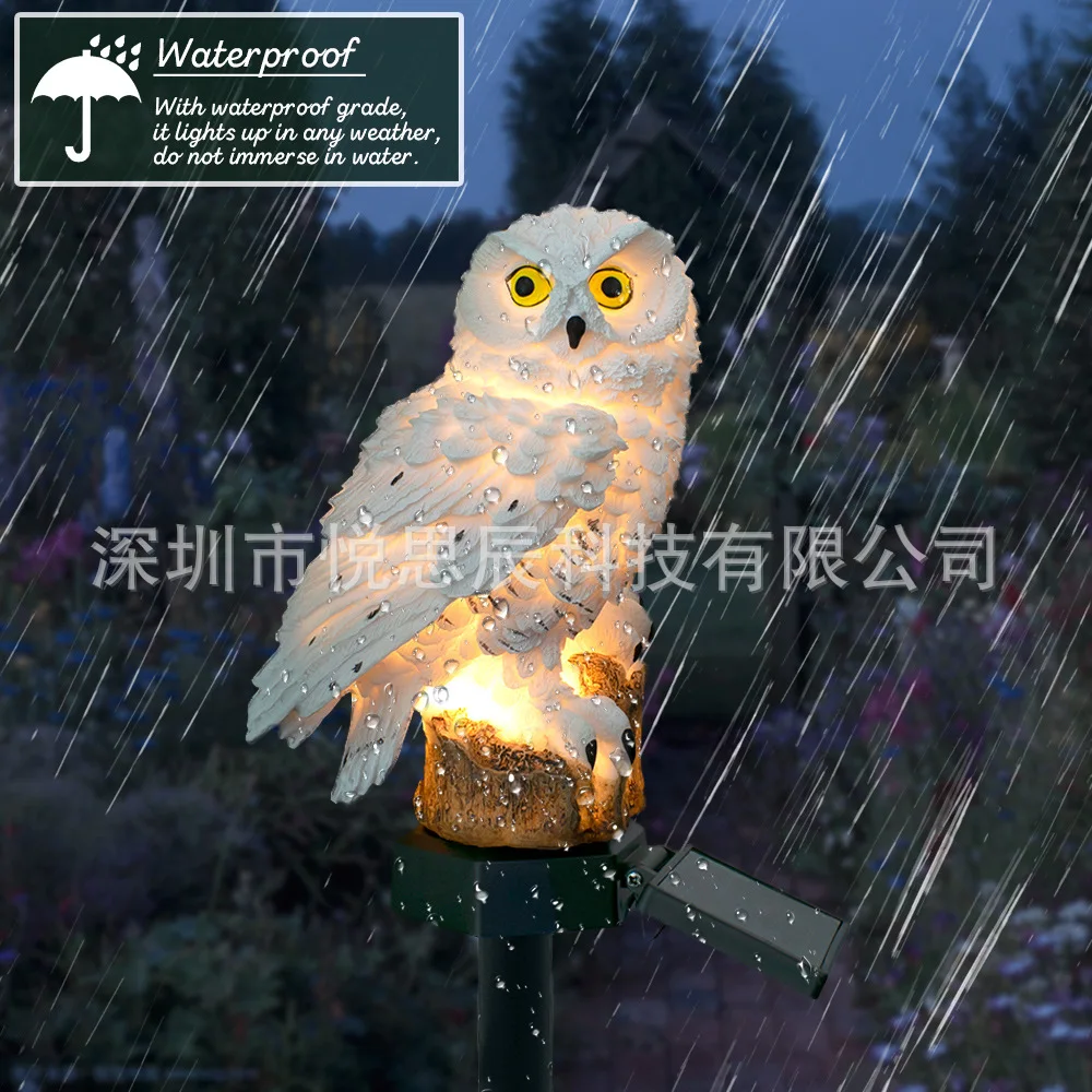 Forma ao ar Livre à Prova Nova Solar Fantasia Coruja Dwaterproof Água Casa Paisagem Jardim Grama Luz Led 7 Cheap Lâmpadas solares