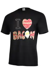 I Love футболка Bacon разных цветов для взрослых размеров S-5XL & Kids XS2-4-XL18-20