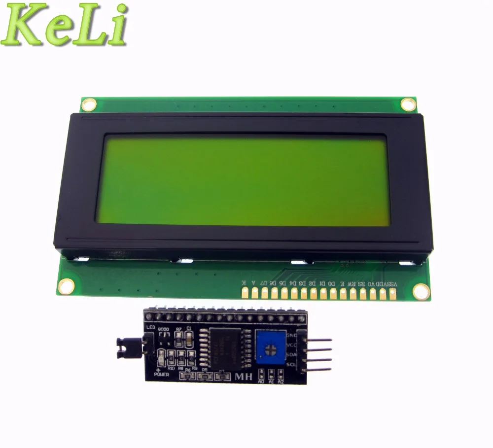 10 шт. LCD2004 + I2C 2004 20x4 2004A синий/зеленый экран HD44780 персонаж ЖК/w IIC/I2C серийный