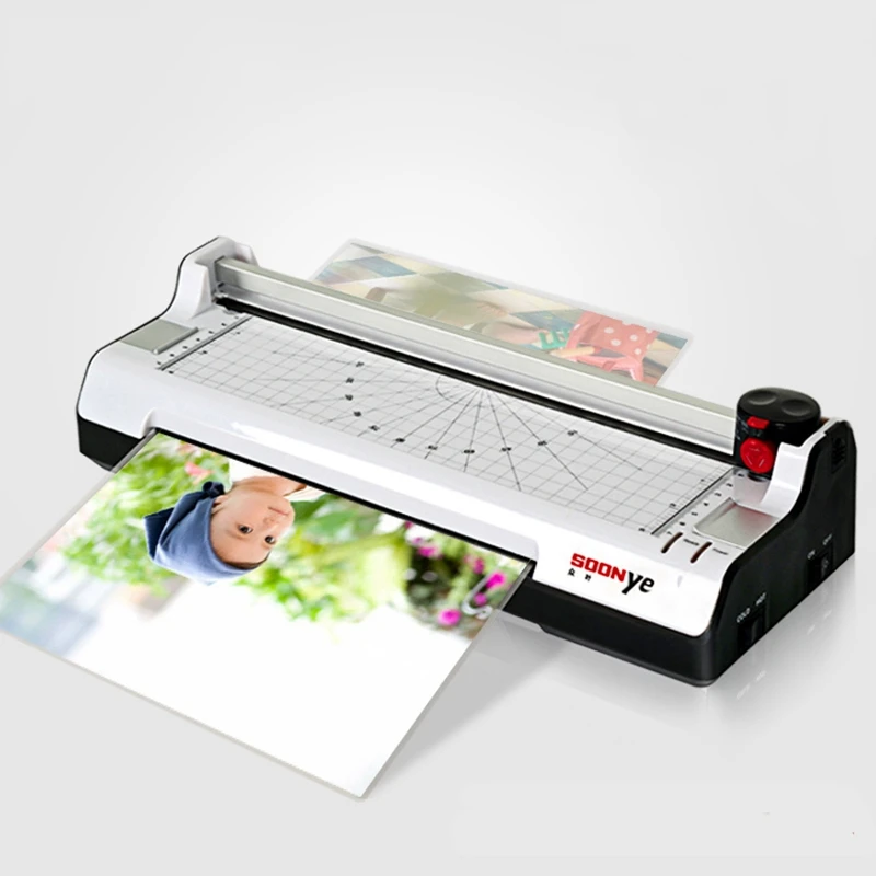 New Smart Photo Laminator A4 Trimmer Machine Sealed Plastic Laminating