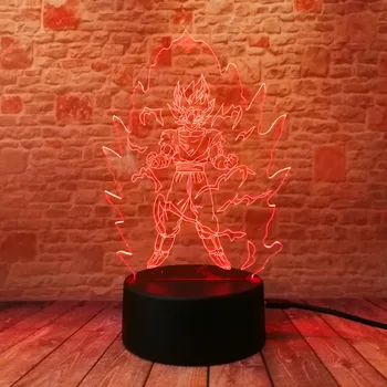

Dragon Ball Z LED Table Lamp Baby Sleep Kids Gift 3D Illusion Action Figures RBG Comics Kit Night Light Super Saiyan God Goku