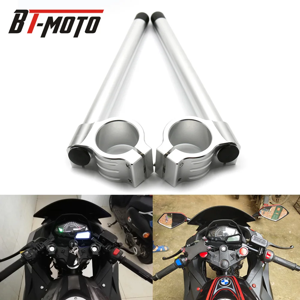 

CNC Fork Tube Clip-On Handlebars 22cm 7/8" Cafe Racer Motorcycle Billet High Lift Separate Regular Handle Bars