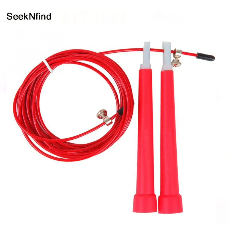 New 3m Speed Steel Wire Adjustable Jump Rope Skipping Rope Crossfit Fitness Equipment Exercise Workout StretchTraining
