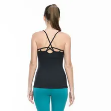 Женский для фитнеса и зала спортивный жилет для йоги сексуальные рубашки без рукавов Одежда для бега с дышащей быстросохнущей топы из спандекса