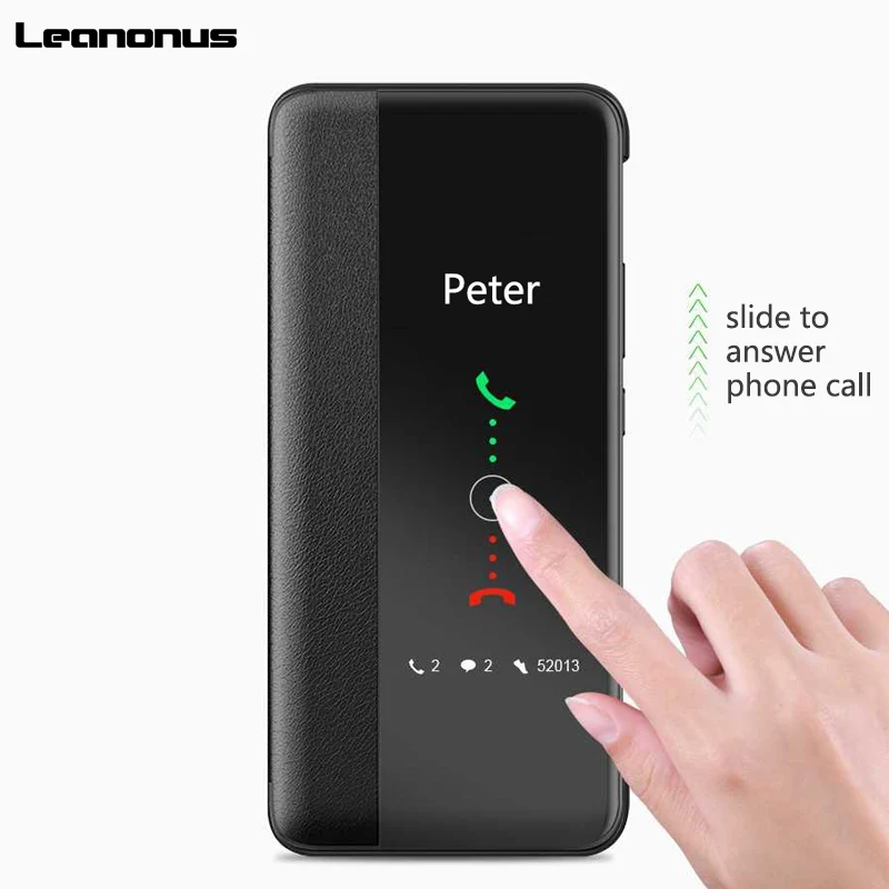 

Smart View Flip Case For Samsung S10 Case PU Leather Hard PC Shockproof Cover for Samsung Galaxy S10Plus S10e Phone Shell