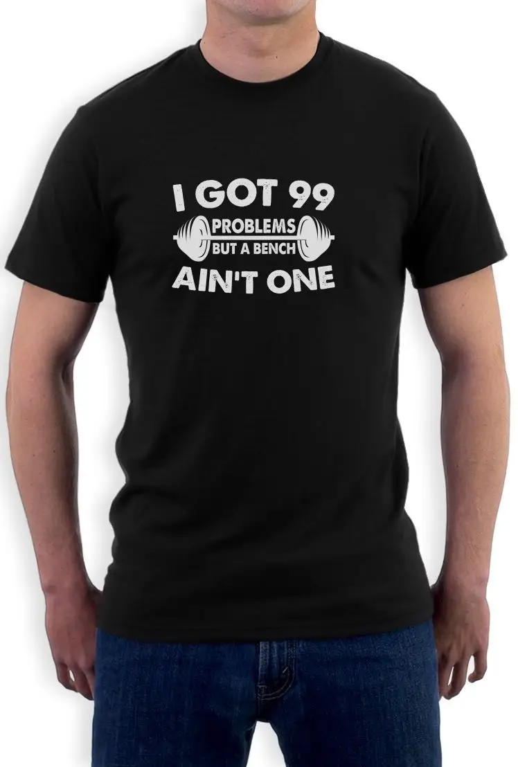 

Website Sleeve Mens Male Pre 99 Problems Bench Ain'T One Workout Lift Gymer Dumbell s